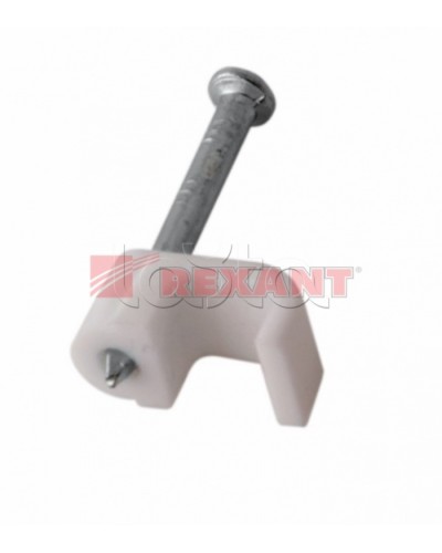 Крепеж кабеля плоский 8мм х 3мм (10шт/уп) REXANT 07-4207 в Симферополе Держатели, клипсы, скобы Pintop.ru