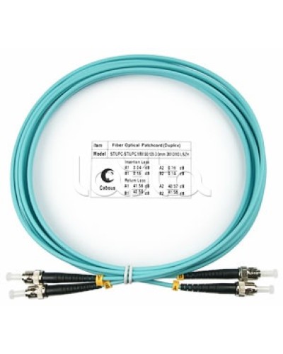 Патч-корд волоконно-оптический MM 50/125 duplex ST-ST LSZH (3 м) Cabeus FOP-50-ST-ST-3m в Симферополе Патч-корды оптические Pintop.ru