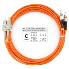 Шнур оптический duplex SC-FC 62,5/125 mm 15м LSZH Cabeus FOP-62-SC-FC-15m