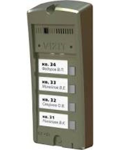 Панель вызова Vizit БВД-306-4 в Симферополе Многоабонентные устройства Pintop.ru