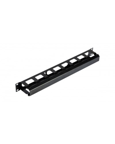 NIKOMAX (NMC-OK580C-1U-BK) - Кабельный органайзер NIKOMAX 19, 1U, глубина колец 58мм, металлический, скрышкой в Симферополе Кабельные органайзеры Pintop.ru