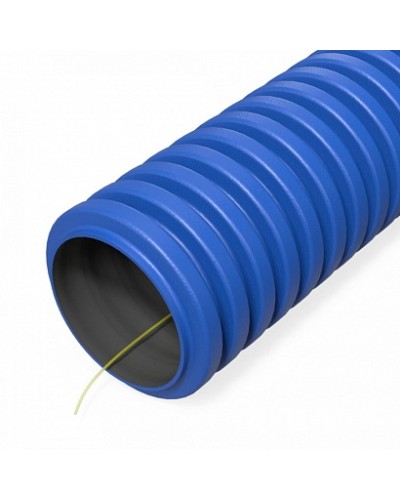 Труба гофрированная двустенная ПНД гибкая тип 450 (SN34) с/з синяя d32 мм (150м/уп) Промрукав (PR15.0271) в Симферополе Труба гофрированная Pintop.ru