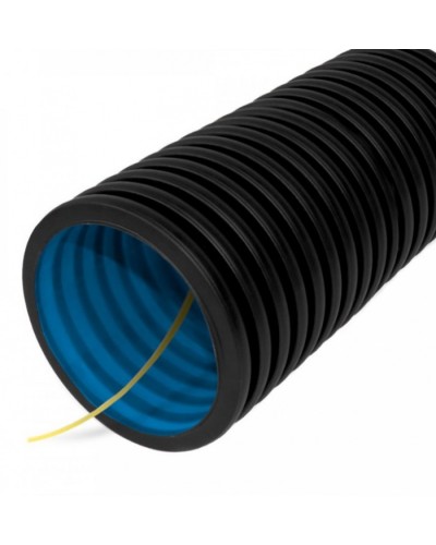 Труба гофрированная двустенная ПНД гибкая тип 450 (SN12) с/з черная д90 (50м/уп) Промрукав (PR15.0143) в Симферополе Труба гофрированная Pintop.ru