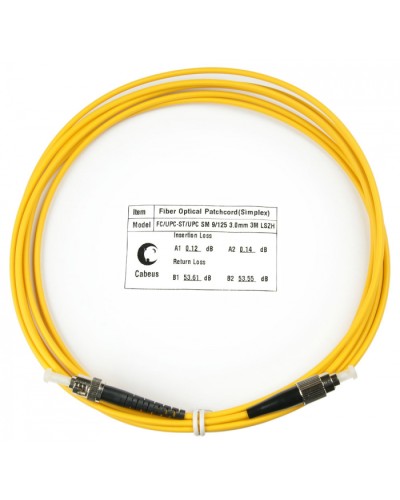 Шнур оптический simplex FC-ST 9/125 sm 3м LSZH Cabeus FOP(s)-9-FC-ST-3m в Симферополе Патч-корды оптические Pintop.ru