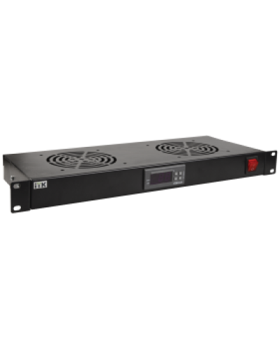 ITK Модуль вентил. 1U с цифр. термостатом 4 вент. черный (FM05-1U4TS-R) в Симферополе Вентиляторные модули Pintop.ru
