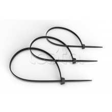 Стяжка нейлоновая неоткрывающаяся, безгалогенная (halogen free), 250x3.6мм, черная (100 шт) Cabeus CTBL-250