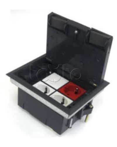 Люк в пол на 4 модуля (45х45 мм), с суппортом и коробкой, стальной Экопласт 70040 в Симферополе Системы лючков и колонн Pintop.ru