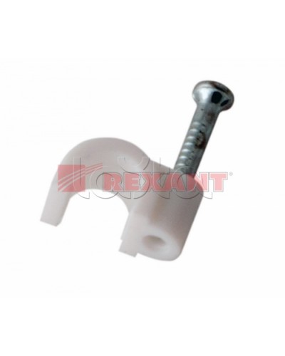 Крепеж кабеля круглый 7мм (10шт/уп) REXANT 07-4007 в Симферополе Держатели, клипсы, скобы Pintop.ru