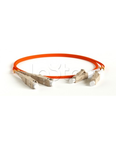 Патч-корд волоконно-оптический многомодовый MM 50/125, LC-SC, duplex, LSZH, 1 м Hyperline FC-D2-50-LC/PR-SC/PR-H-1M-LSZH-OR в Симферополе Патч-корды оптические Pintop.ru