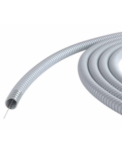 Металлорукав DN 15мм в ПВХ изоляции, Dвн 15,5 мм, Dнар 19,5, с протяжкой, 100 м, цвет серый DKC 6071R-015100P в Симферополе Металлорукав Pintop.ru