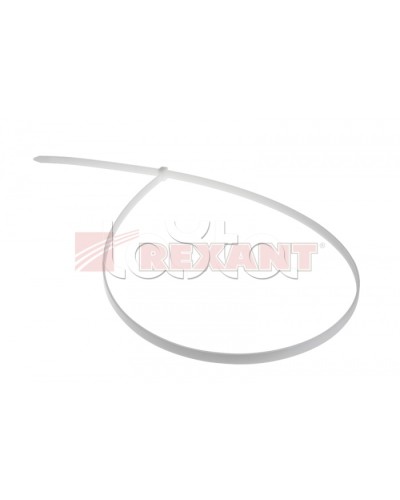 Хомут-стяжка нейлоновый 9х900 мм белый (100шт/уп) REXANT 07-0900 в Симферополе Стяжки-хомуты Pintop.ru