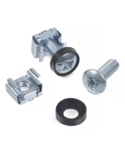 Комплект винт M6, квадратная гайка, шайба для крепления 19 оборудования в Симферополе Расходные материалы для шкафов и стоек Pintop.ru