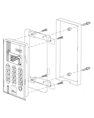 Комплект монтажный для блока вызова БВД-M200 Vizit МК-T40 в Симферополе Аксессуары для многоабонентных систем Pintop.ru