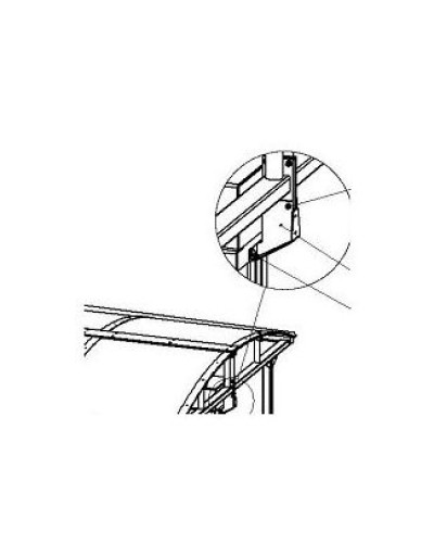 Кронштейн для стыковки турникета PERCo-RF01 0-11 в Симферополе Дополнительное оборудование для СКУД Pintop.ru
