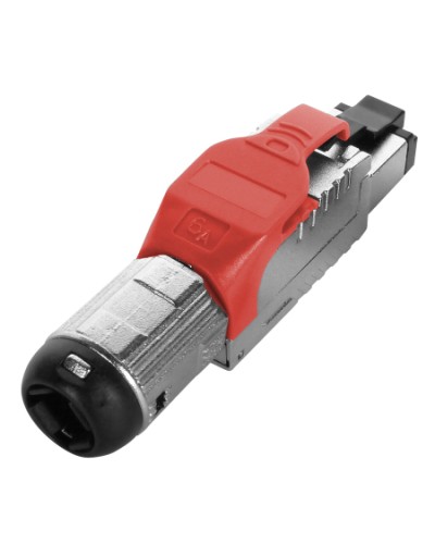 Разъем полевой оконцовки RJ-45 Hyperline (PLUE-8P8C-S-C6A-SH-RD) в Симферополе Коннекторы Pintop.ru