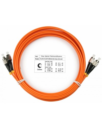 Шнур оптический duplex FC-FC 62,5/125 mm 5м LSZH Cabeus FOP-62-FC-FC-5m в Симферополе Патч-корды оптические Pintop.ru