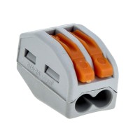 Строительно-монтажная клемма СМК 222-412 с рычагом 2 отверстия 0,08-2,5(4.0)мм2 (100шт.) EKF (plc-smk-412) - Строительно-монтажная клемма СМК 222-412 с рычагом 2 отверстия 0,08-2,5(4.0)мм2 (100шт.) EKF PROxima