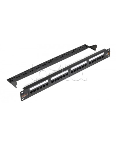 Патч-панель 1U 24 порта RJ45 NIKOMAX (NMC-RP24UE2-1U-BK) в Симферополе Патч панель Pintop.ru