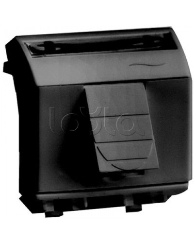 Компьютерная розетка RJ-45, кат.6A 8P8C, Hyperline, Dual IDC: 110&Krone Brava, черн., 2мод DKC 77679N в Симферополе Розетки компьютерные и телефонные Pintop.ru