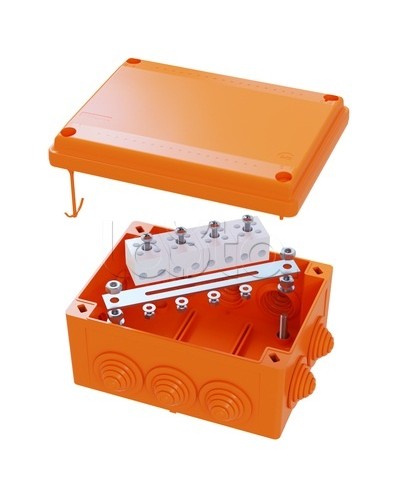 Коробка распределительная IP56, пластиковая с кабельными вводами и клеммниками 150х110х70мм DKC FSK21410 в Симферополе Распределительные коробки Pintop.ru