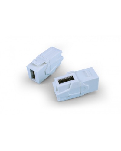Вставка формата Keystone Jack Hyperline (KJ1-USB-VA3-WH) в Симферополе Кроссы оптические Pintop.ru