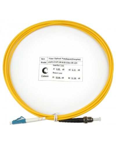 Шнур оптический simplex LC-ST 9/125 sm 2м LSZH Cabeus FOP(s)-9-LC-ST-2m в Симферополе Патч-корды оптические Pintop.ru
