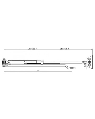 Рычаг удлиненный Vizit Рычаг-503 LONG в Симферополе Дополнительное оборудование для СКУД Pintop.ru