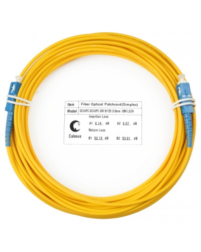 Шнур оптический simplex SC-SC 9/125 sm 25м LSZH Cabeus FOP(s)-9-SC-SC-25m в Симферополе Патч-корды оптические Pintop.ru