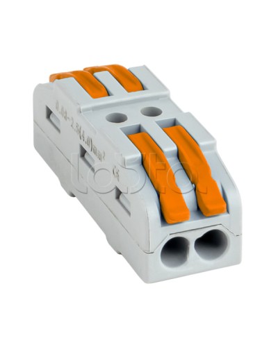 Строительно-монтажная клемма СМК 222-422 проходная 2 полюса 0,08-4мм2 (25шт.) EKF PROxima (plc-smk-422) в Симферополе Клеммные колодки Pintop.ru