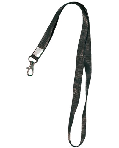 Лента шёлковая с металлическим карабином-защёлкой Tantos TS-STR (black) в Симферополе Дополнительное оборудование для СКУД Pintop.ru