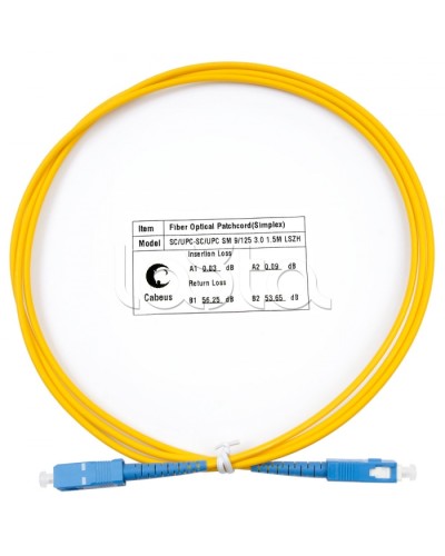 Шнур оптический simplex SC-SC 9/125 SM 1,5 м LSZH Cabeus FOP(s)-9-SC-SC-1,5M в Симферополе Патч-корды оптические Pintop.ru