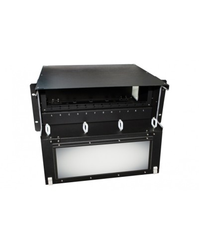 Патч-панель 19” универсальная Hyperline FO-19BX-4U-F2-12xSLT-W120H32-EMP в Симферополе Кросс оптический Pintop.ru