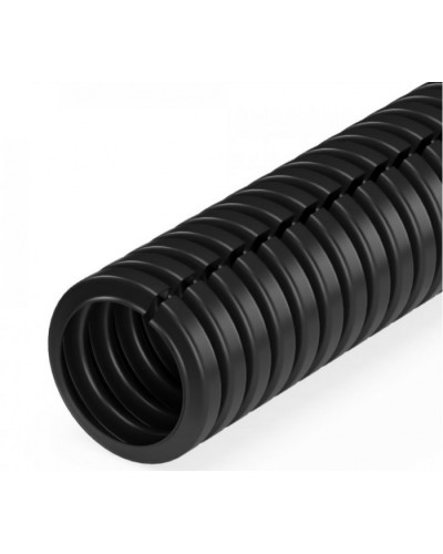 Труба гофрированная ПП лёгкая 350 Н безгалогенная (HF) разрезная черная д25 (25м/уп) Промрукав (PR02.0248) в Симферополе Труба гофрированная Pintop.ru