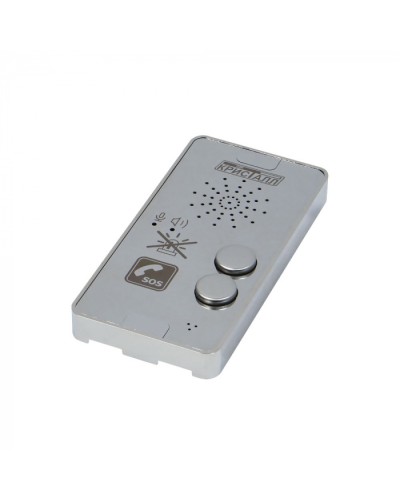 Переговорное устройство с кнопкой отключения оповещателя (зеркальная поверхность) Кристалл СДК-029.МГН.2 в Симферополе Дополнительное оборудование для ОПС Pintop.ru