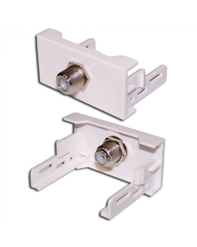 Вставка Mosaic 22.5x45 с RF-адаптером F-81, белая LANMASTER (LAN-WA-LP-RF-WH) в Симферополе Коннекторы и разъемы Pintop.ru