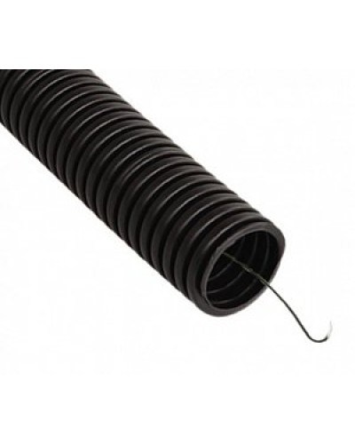 Труба гофрированная ПВХ легкая 350 Н черная с/з д25 (50 м/2600 м уп/пал) Промрукав (PR01.0057) в Симферополе Труба гофрированная Pintop.ru