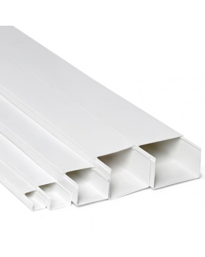 Кабель-канал 60x40x2000, двойной замок, белый (ПожТехКабель) в Симферополе Кабель-канал Pintop.ru