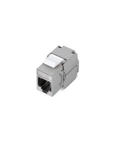 Вставка Keystone Jack RJ-45(8P8C), категория 5e, 110 IDC, угол заделки 180 градусов, без инструмента (Toolless), экранированная, белая в Симферополе Модули Keystone Pintop.ru