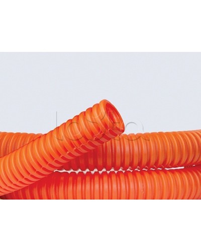 Труба ПНД гибкая гофр. д.32мм, лёгкая без протяжки, 25м, цвет оранжевый DKC 70932 в Симферополе Труба гофрированная Pintop.ru