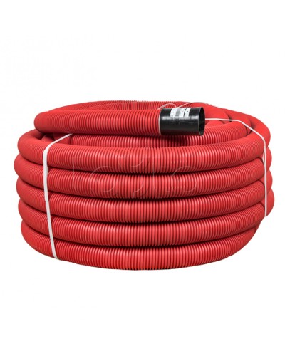 Труба гофр. двустенная ПНД/ПНД гибкая с протяжкой d110 мм (50 м) красная EKF-Plast (tg2st-110-50m) в Симферополе Труба гофрированная Pintop.ru