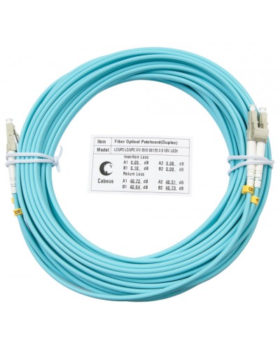 Шнур оптический duplex LC-LC 50/125 MM OM3 10 м LSZH Cabeus FOP-50-LC-LC-10M в Симферополе Патч-корды и пигтейлы Pintop.ru