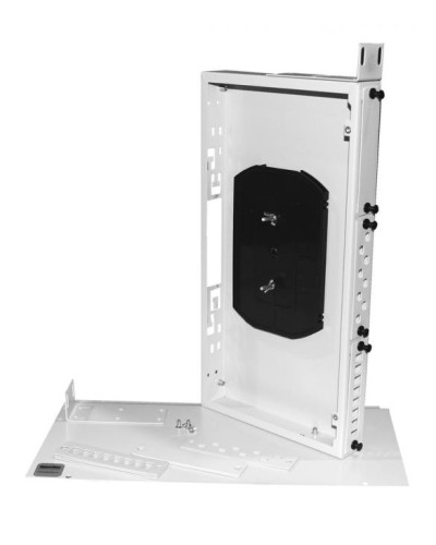 Бокс оптический универсальный 19, от 8 до 24 портов (SC, duplex LC, ST, FC), со сплайс пластиной, без пигтейлов и проходных адаптеров Hyperline FO-19R-1U-3xSLT-W140H42-24UN-GY в Симферополе Кросс оптический Pintop.ru