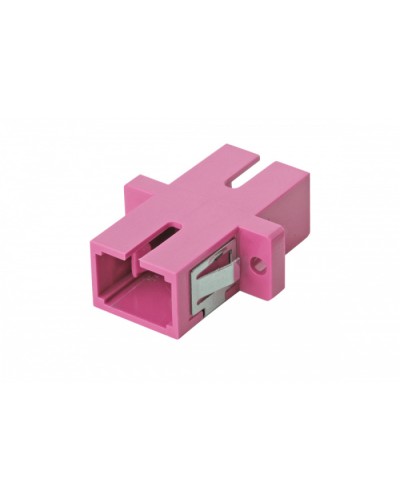 Оптический адаптер OM4, симплекс SC, с фланцами, пурпурный Eurolan (36A-40-SC-02MG) в Симферополе Проходные адаптеры и розетки оптические Pintop.ru