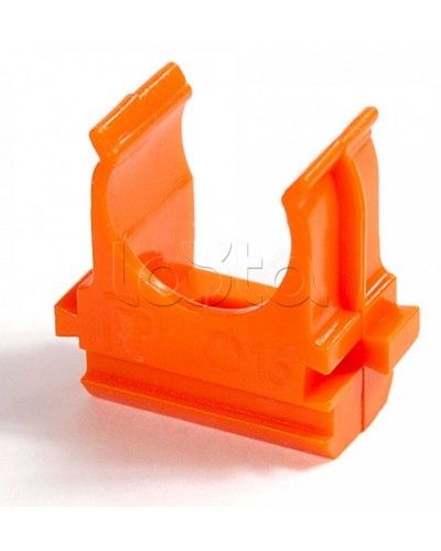Крепёж-клипса для труб АБС-пластик оранжевая д16 в малой упаковке (10шт/1000шт уп/кор) Промрукав (PR13.0066) в Симферополе Держатели, клипсы, скобы Pintop.ru