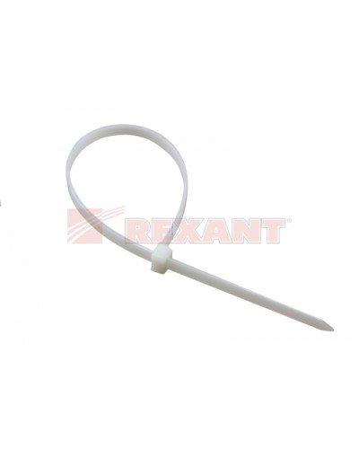 Хомут-стяжка нейлоновый 3х150 мм белый (100шт/уп) REXANT 07-0150 в Симферополе Стяжки-хомуты Pintop.ru