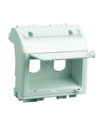 Адаптер для двух оптоволоконных разъемов типа ST, белый, 2 мод. DKC 76615B в Симферополе Аксессуары для кабель-канала Pintop.ru