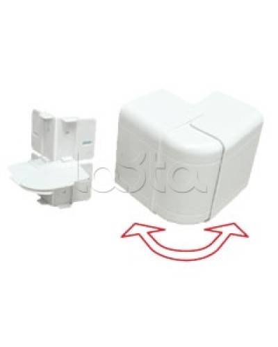 Угол внешний изменяемый 100х55 с задней стенкой и разделителем для кабель-канала серии ARC-LAN, огнестойкость E15-E110 Экопласт 576211-E110 в Симферополе Аксессуары для кабель-канала Pintop.ru