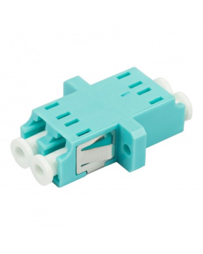 Адаптер оптический проходной LC-LC, OM3, дуплекс (duplex), бирюзовый Datarex DR-541123 в Симферополе Коммутационные изделия Pintop.ru