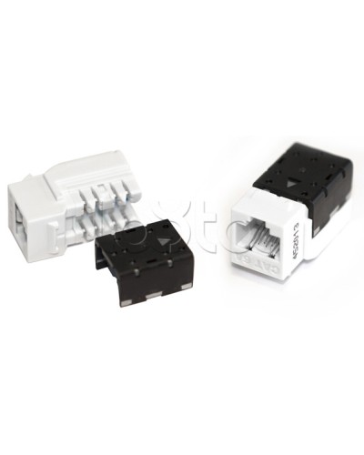 Вставка Keystone Jack RJ-45(8P8C), категория 6A, 110 IDC черная Hyperline (KJNE-8P8C-C6A-90-BK) в Симферополе Модули Keystone Pintop.ru