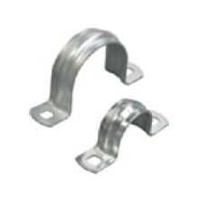 Скоба оцинкованная двулапковая для трубы D50мм (50 шт/уп) Экопласт 43650-50